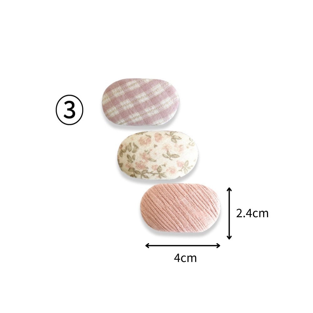 開發票 Bijoux C. 兒童橢圓BB夾 3入組 多色供選 (G50589)-規格圖1