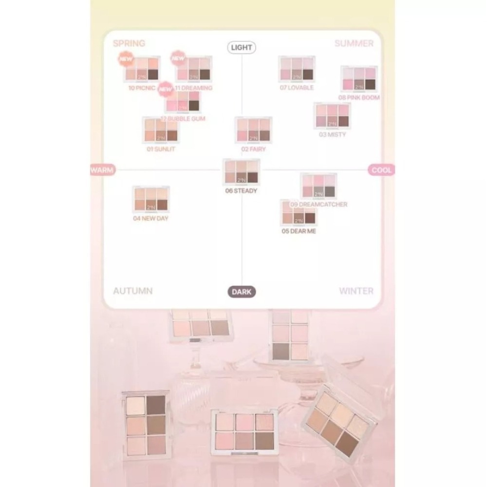 開發票 韓國 2aN Better Me Palette 6色眼影盤 4.5g/盒 多款 眼影 提亮 臥蠶 眼線-細節圖4