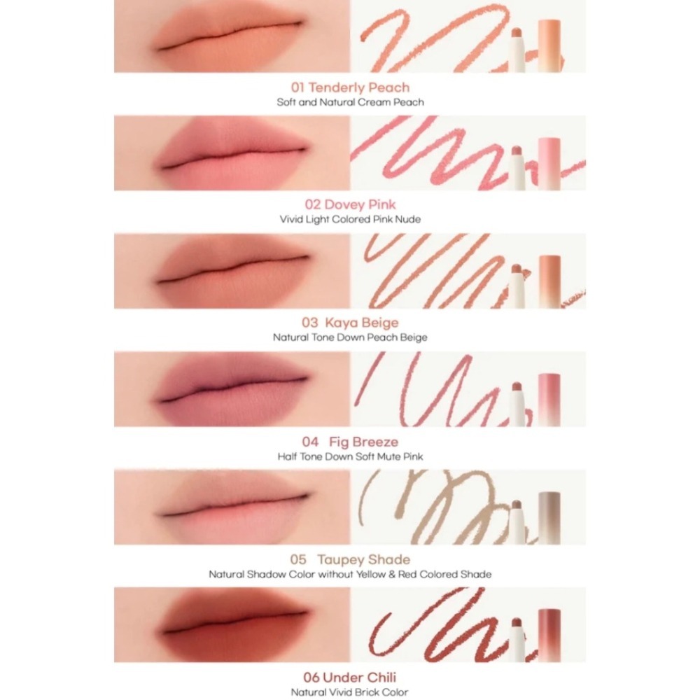 開發票 韓國 Rom&nd (Romand) 完美唇線筆 0.5g/入 唇筆 多款供選-細節圖3