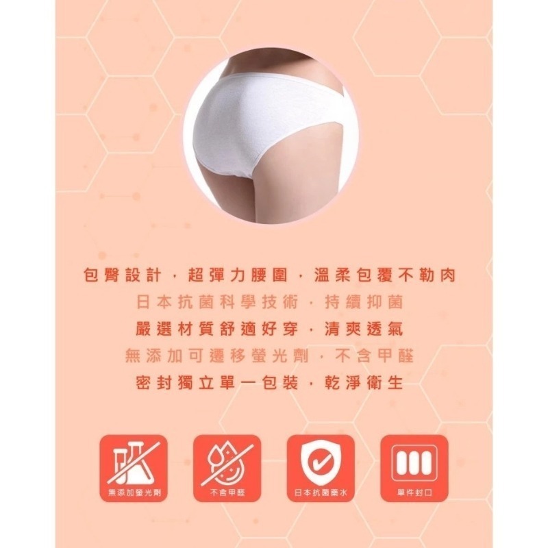 Cotton Republic 棉花共和國 女用加大免洗棉褲3入/包 拋棄式 一次性內褲 日拋內褲 生理褲 多款-細節圖3