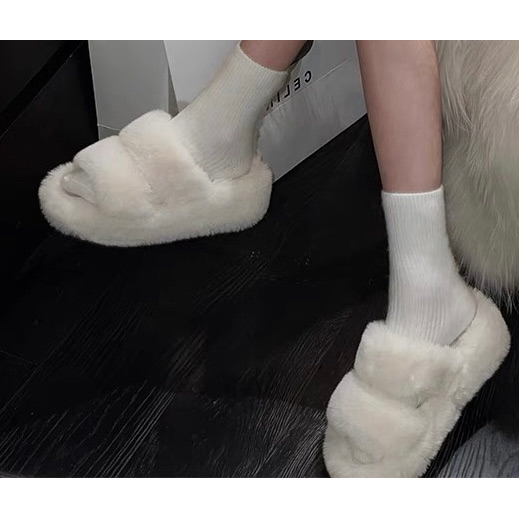 現貨♡︎毛毛拖陪我一起口口愛愛🛒-細節圖3