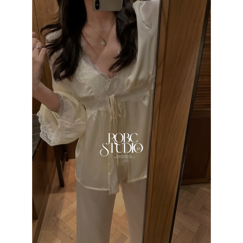 🧚‍♀️仙女冰絲三件套裝（居家服帶胸墊） NT$780 規格:-細節圖2