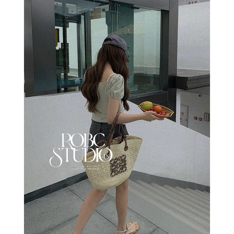 韓版泡泡袖短上衣 ( 二件套 ）.ᐟ.ᐟ-細節圖4