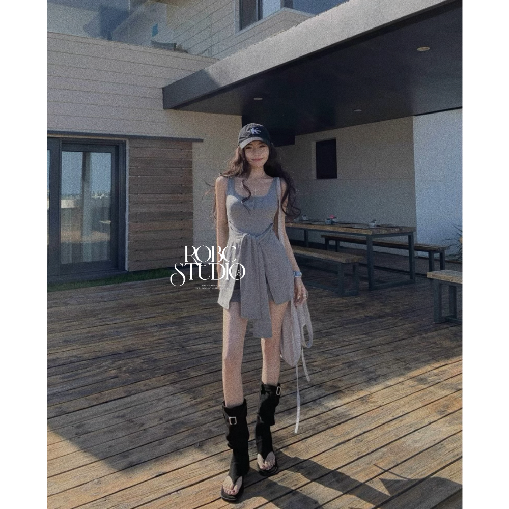 法式假兩件包臀裙短裙-細節圖5