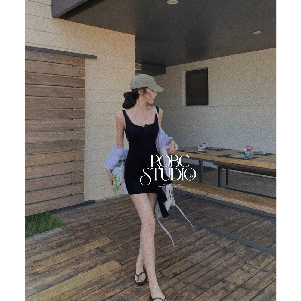 法式假兩件包臀裙短裙-細節圖2