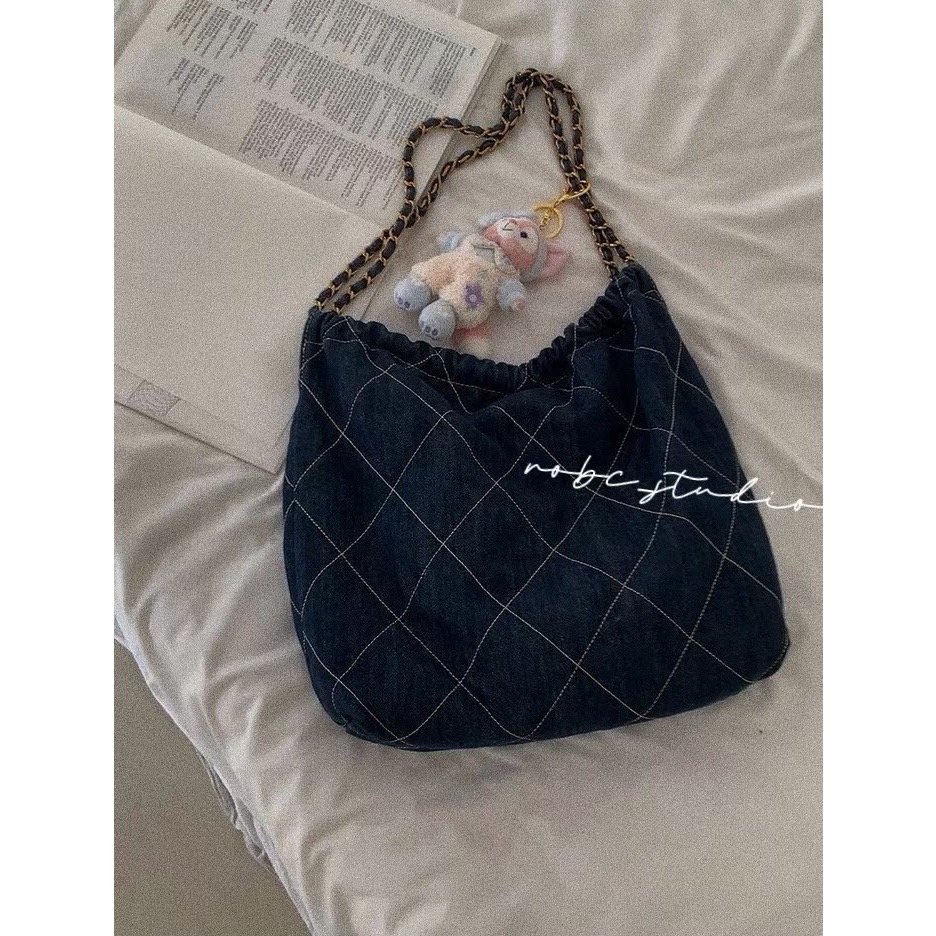 牛仔菱格慵懶包🤠-細節圖2