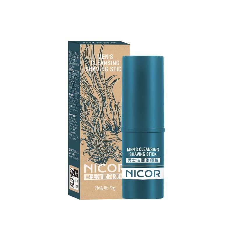 【現貨】NICOR 男士潔面剃鬚棒 9g 固體洗面乳 剃鬚膏二合一 旋轉膏體 控油保濕 出差旅行便攜洗面膏-細節圖2