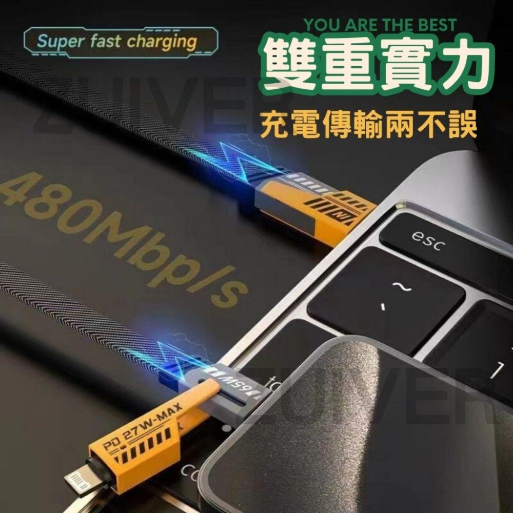 充電線 充電 蘋果 三星 安卓 快充線 電線 快充 傳輸線 65W 四合一 PD 1米 2米 TYPE C iPhone-細節圖5