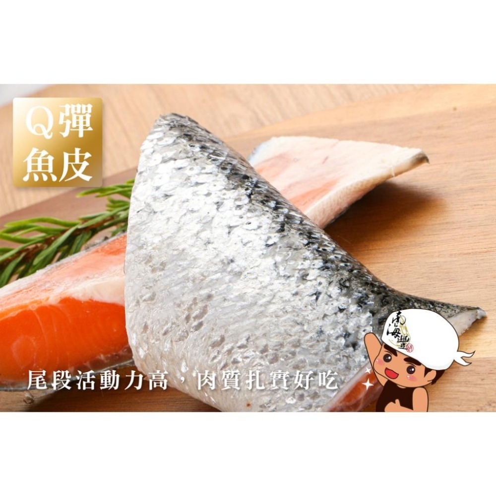 南海豐【智利鮭魚尾巴段】900g-1kg/包 整尾新鮮肥美智利鮭魚漁港現切 / 鮭魚尾段，海鮮宅配-細節圖3