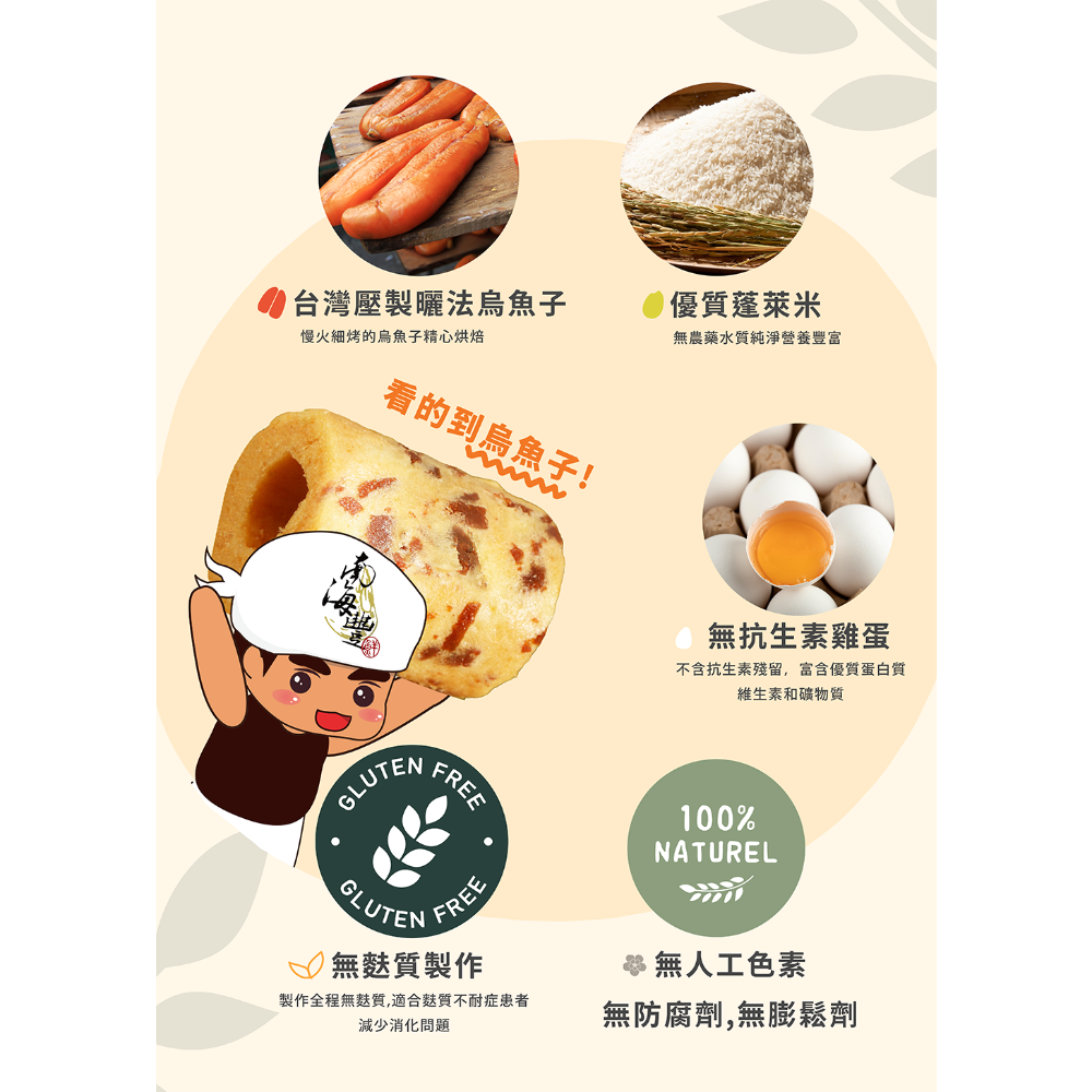 南海豐【烏金旺｜烏烏米蛋捲設計禮盒】一口烏魚子+烏魚子米蛋捲+純鮭魚鬆米蛋捲/烏金旺系列禮盒/年節送禮推薦/質感送禮-細節圖4