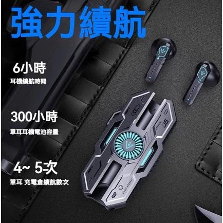 全新 電競無線藍牙耳機 金屬戰艦機甲風 入耳式耳機 LCD呼吸燈 無延遲 降噪麥克風 TWS藍牙耳機 遊戲耳機 高音質-細節圖3