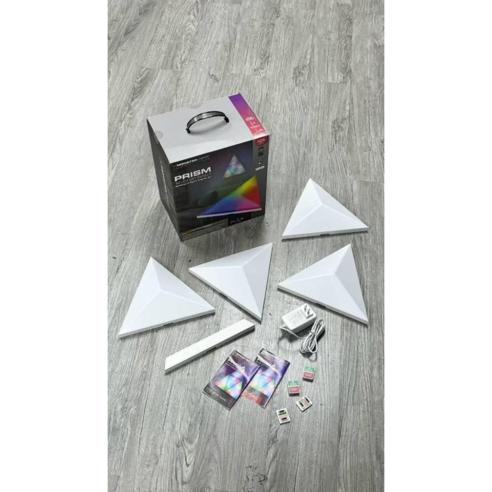 全新 Monster Smart Illuminessence Prism 3D LED 藝術面板模組化 4片式入門套件-細節圖2