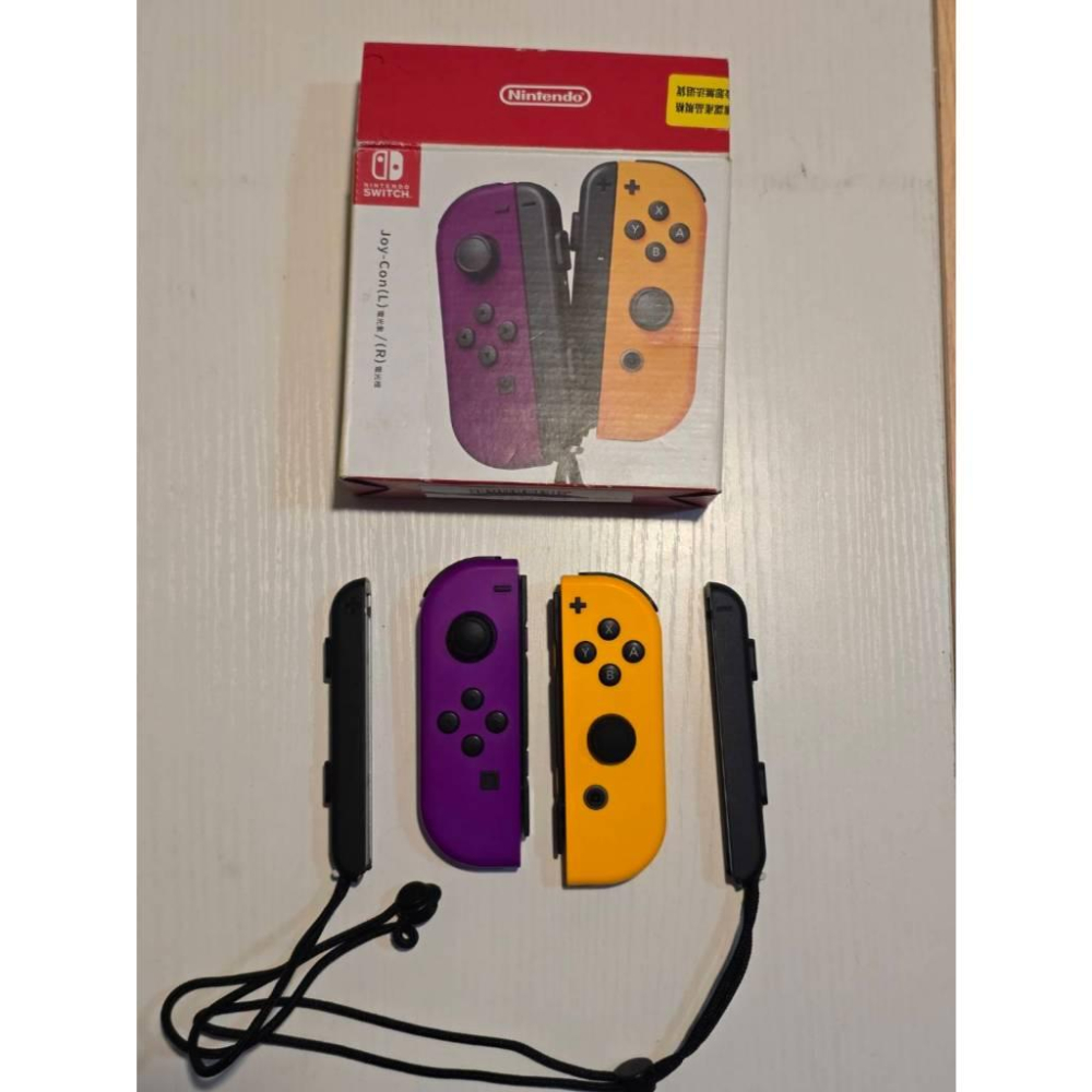 【Nintendo 任天堂】二手 NS Switch  Joy-con Joycon 原廠 左右手把 電光紫 電光橘 紫-細節圖2