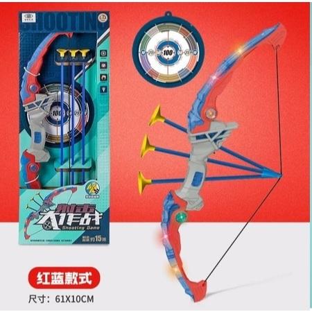 全新 玩具弓 閃爍燈光 射擊距離15米 掛式目標靶子 柔軟吸盤箭 超大號 兒童弓箭 套裝 擊箭 休閑競技 傳統弓箭-細節圖2