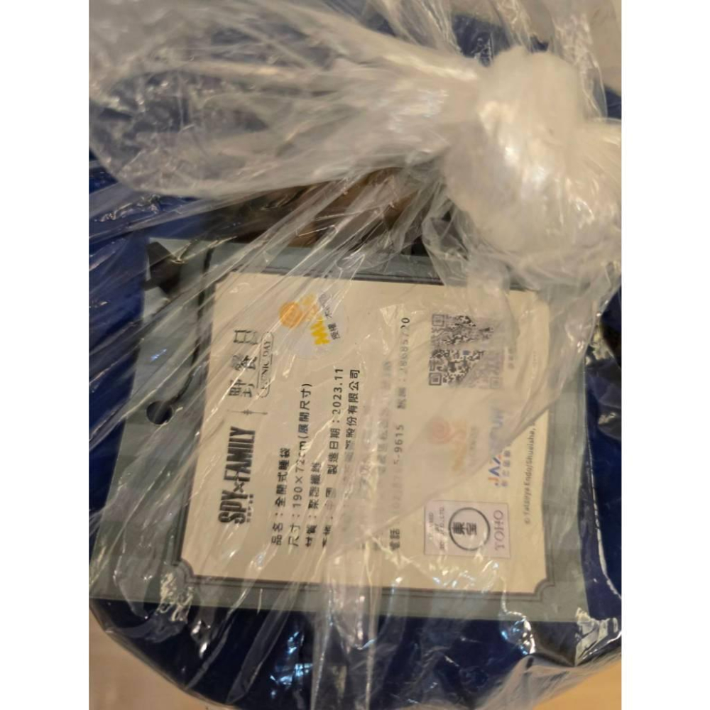 全新 正版授權 SPY X FAMILY 野餐 市集 音樂 間諜家家酒 野餐日限定商品 全開式睡袋 專用收納袋 方便攜帶-細節圖3