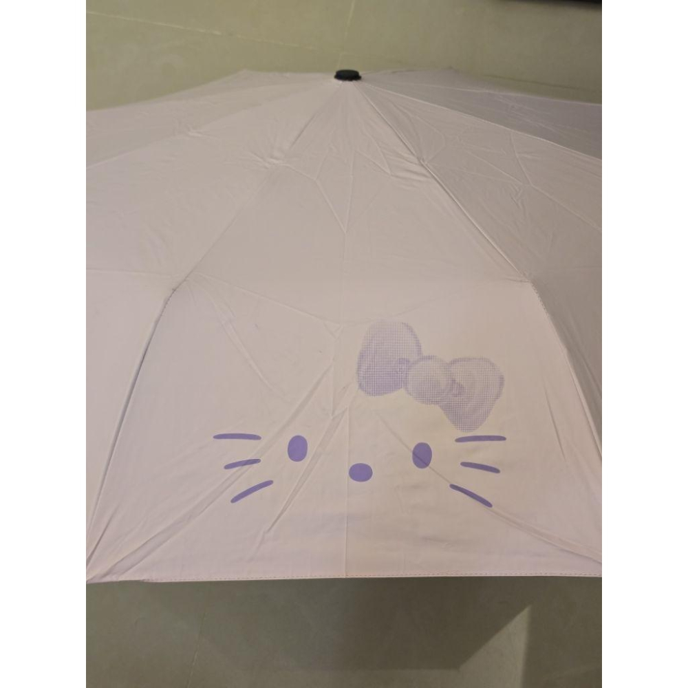 全新 正版雷標 三麗鷗 hello kitty 玫瑰粉紫晴雨傘 SANRIO 55CM X8K 無嘴貓 凱蒂貓 抗紫外線-細節圖5