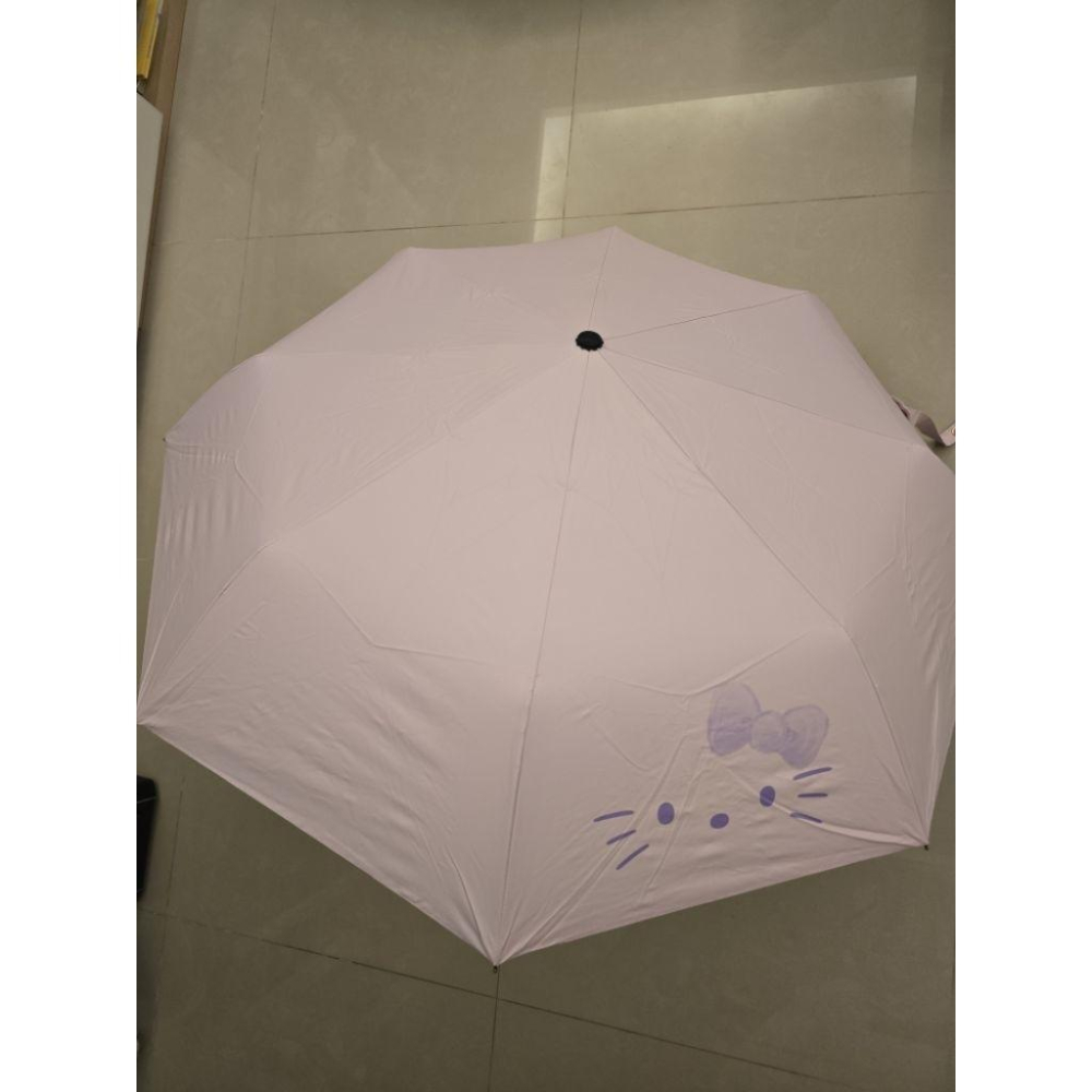 全新 正版雷標 三麗鷗 hello kitty 玫瑰粉紫晴雨傘 SANRIO 55CM X8K 無嘴貓 凱蒂貓 抗紫外線-細節圖6