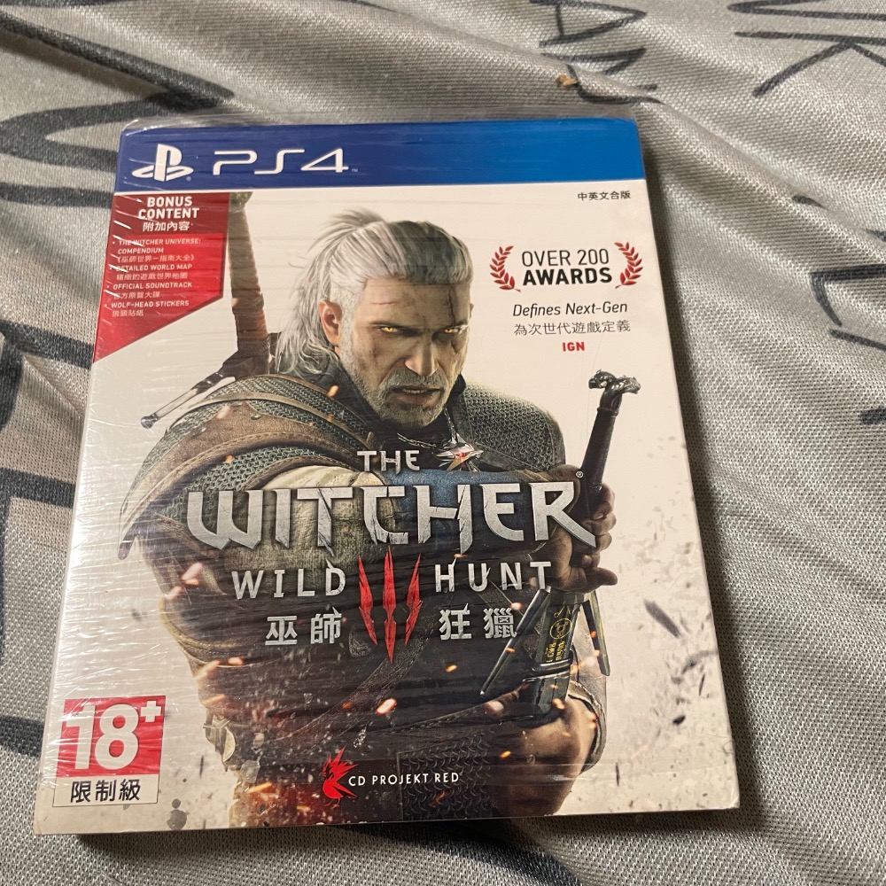 PS4 巫師3  有音樂cd 地圖 貼紙-細節圖2