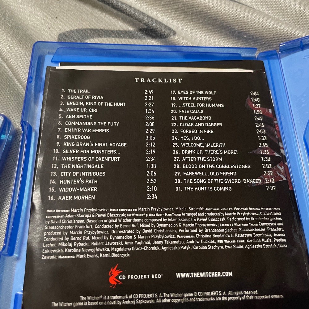 PS4 巫師3  有音樂cd 地圖 貼紙-細節圖4