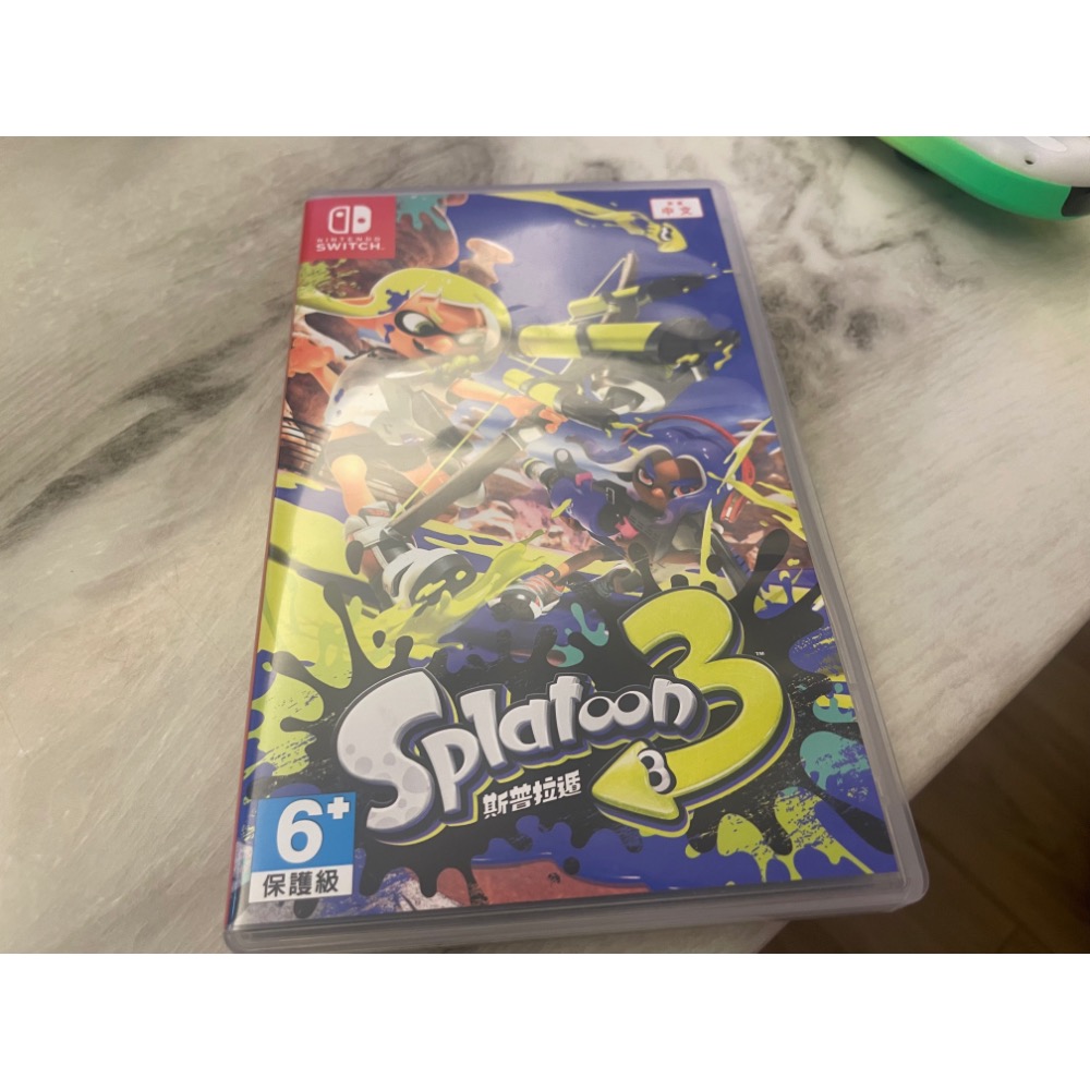 含遊戲 Switch NS 主機 OLED 漆彈大作戰 斯普拉遁 3 特仕機 漆彈3 特別款 白內盒有小損傷-細節圖5