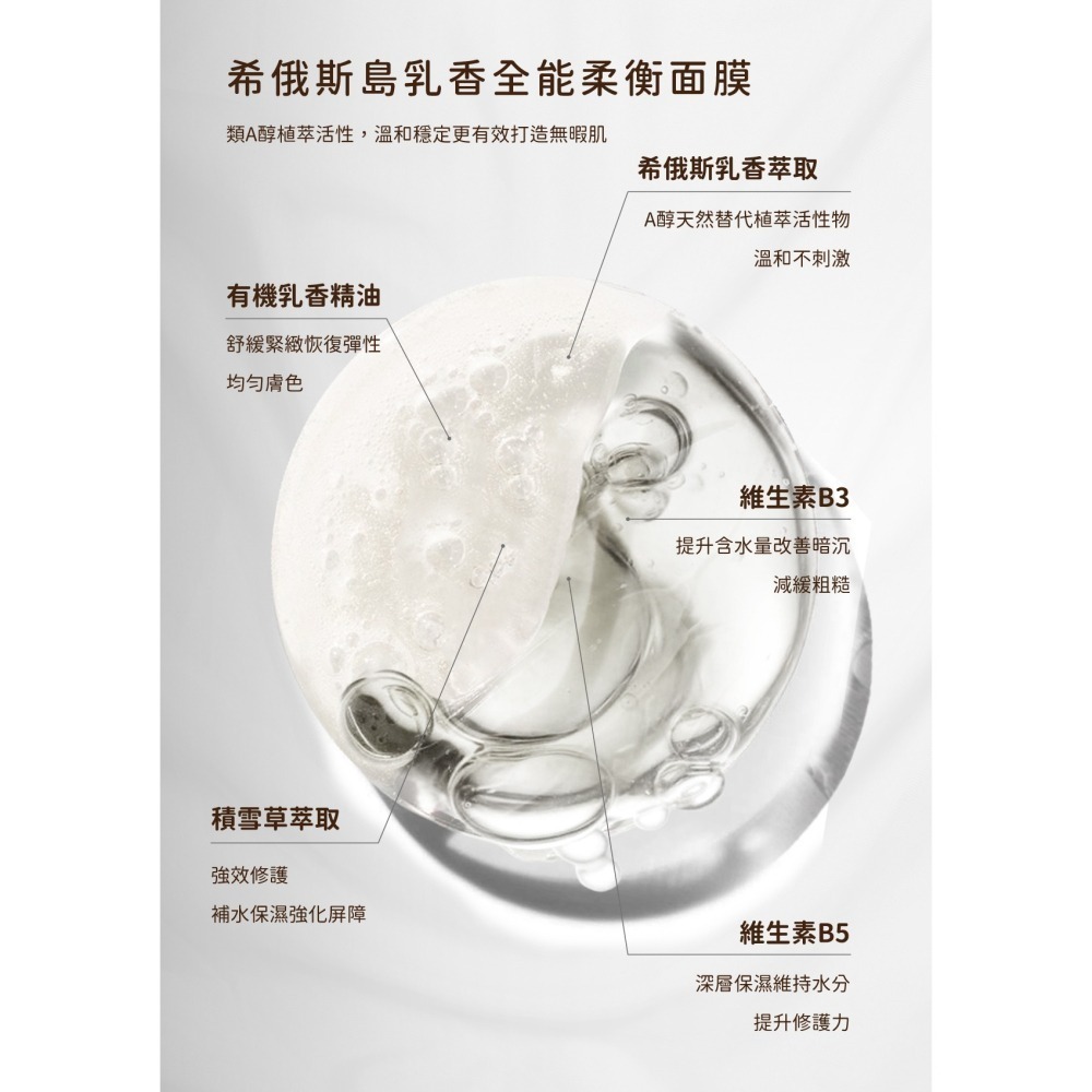 希俄斯島乳香全能柔衡面膜 (5片入)-細節圖5