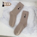 double U妳妳現貨 文青襪子中筒襪 襪子 長襪 女生襪子 可愛襪子 糖果襪 堆堆襪 素色襪子 女襪 韓版襪子 棉襪-規格圖6