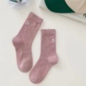 double U 妳妳 現貨 R字襪 中筒襪 長襪 襪子 女生襪子 棉襪 彈性襪 學生襪 堆堆襪 韓版襪子 韓襪 長筒襪-規格圖7