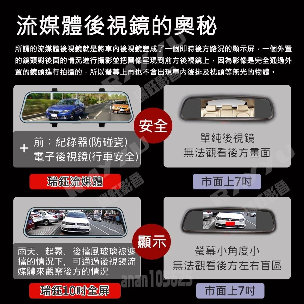 瑞鈺影音⚜️超商免運⚜️WIFI GPS測速 10吋汽車行車紀錄器 SONY 真4K後2K 觸控 電子後視鏡 行車記錄器-細節圖9