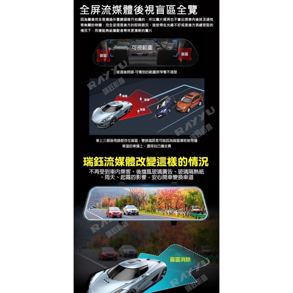 瑞鈺影音⚜️超商免運⚜️WIFI GPS測速 10吋汽車行車紀錄器 SONY 真4K後2K 觸控 電子後視鏡 行車記錄器-細節圖10