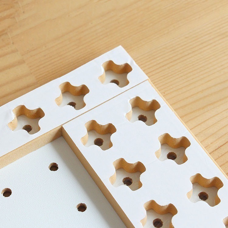 《荷包袋》玩丸圓圈板 洞洞板〔12x24吋〕寬30長60cm 木紋-收納套組 (9件組)_13-34003-細節圖4