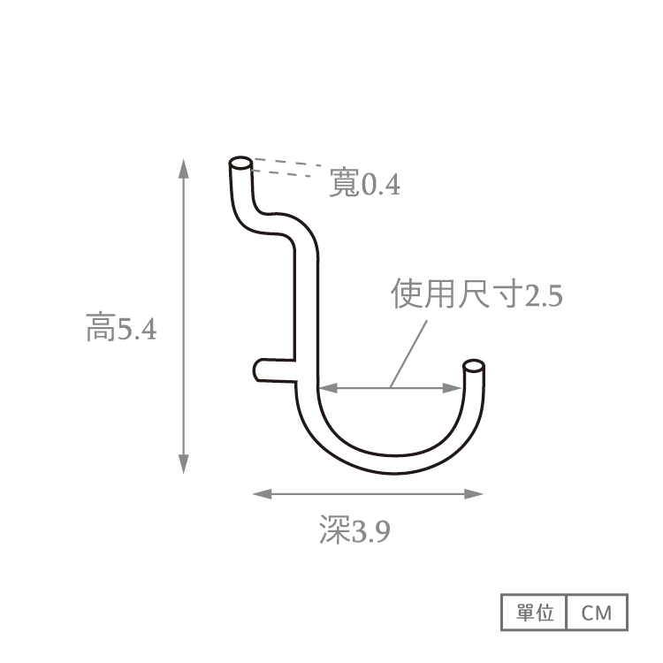 《荷包袋》玩丸圓圈板 洞洞板配件 圓鉤AA10 (3入/盒)-細節圖3