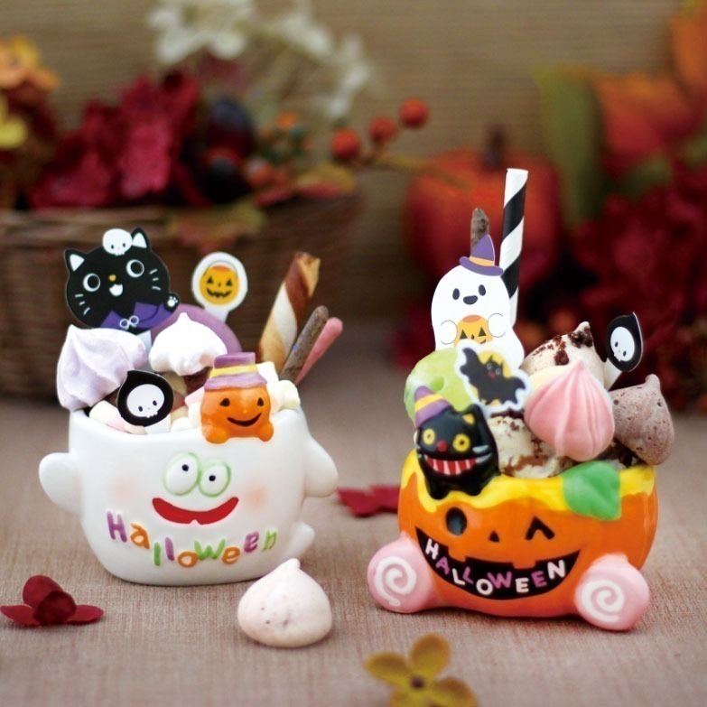 《荷包袋》萬聖陶瓷甜點杯【共5款】南瓜 黑貓 鬼-細節圖2