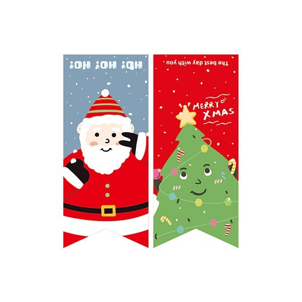 《荷包袋》禮品貼紙 旗幟型 聖誕喀嚓 (8枚)_01-74405502-細節圖2