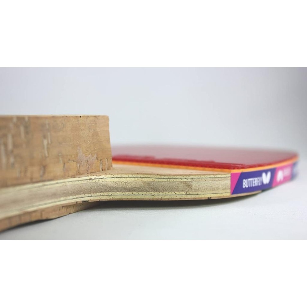 顏同學 顏選桌球 Butterfly 蝴蝶牌 NAKAMA P-1 直板日直 貼皮 碳纖桌球拍 正手板搭配 SRIVER-細節圖4