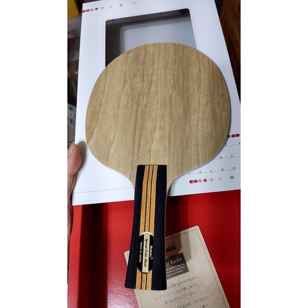 顏同學 顏選桌球 限量發售 Nittaku 特注版 木吉他 Acoustic 桌球拍 乒乓球拍 極致手感 純木五夾 日製-細節圖2