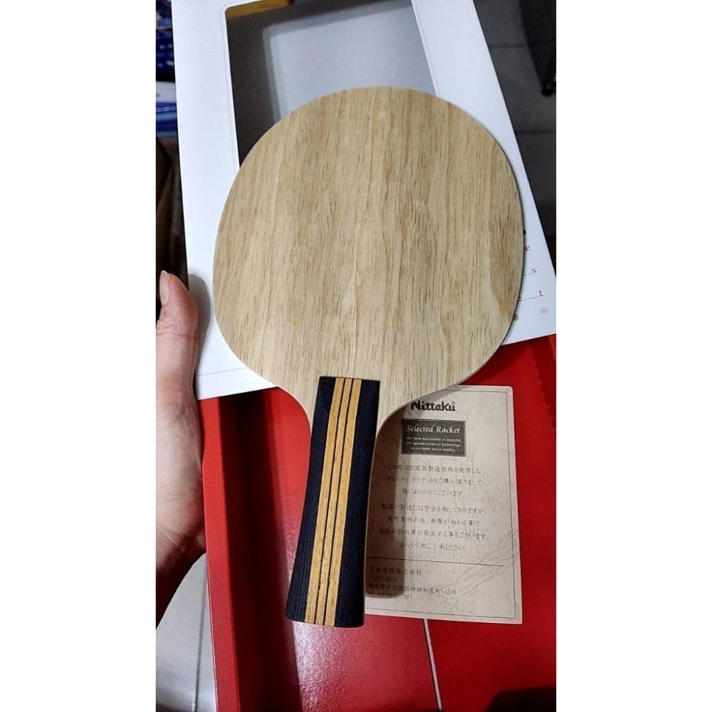 顏同學 顏選桌球 限量發售 Nittaku 特注版 木吉他 Acoustic 桌球拍 乒乓球拍 極致手感 純木五夾 日製-細節圖3