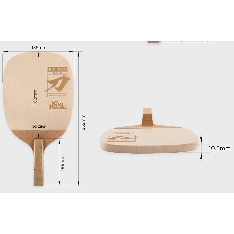 顏同學 顏選桌球 限量發售 XIOM Katana Gold 桌球拍 乒乓球拍 日直 檜單 日式直拍 刀鋒戰士 黃金版-細節圖3