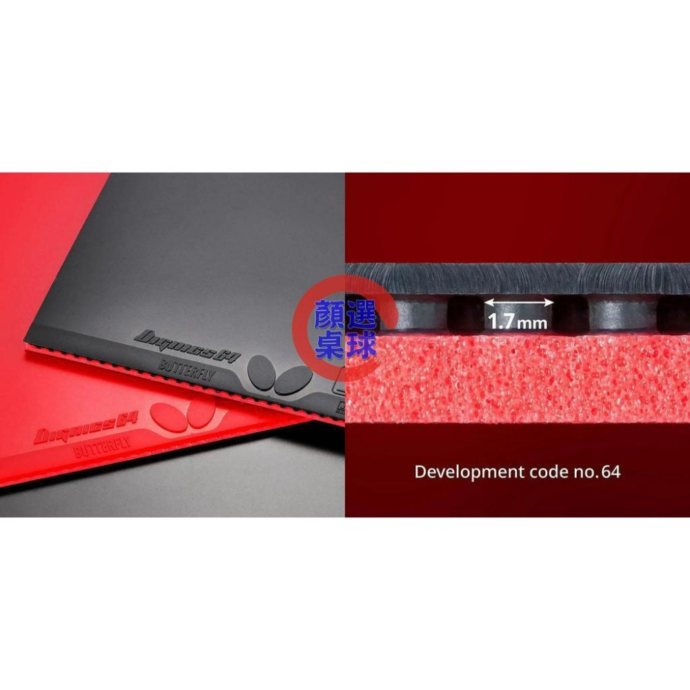 顏同學 顏選桌球 Butterfly 蝴蝶牌 膠皮 面膠 桌皮 DIGNICS 09C 05 80 64 總代理公司貨-細節圖8