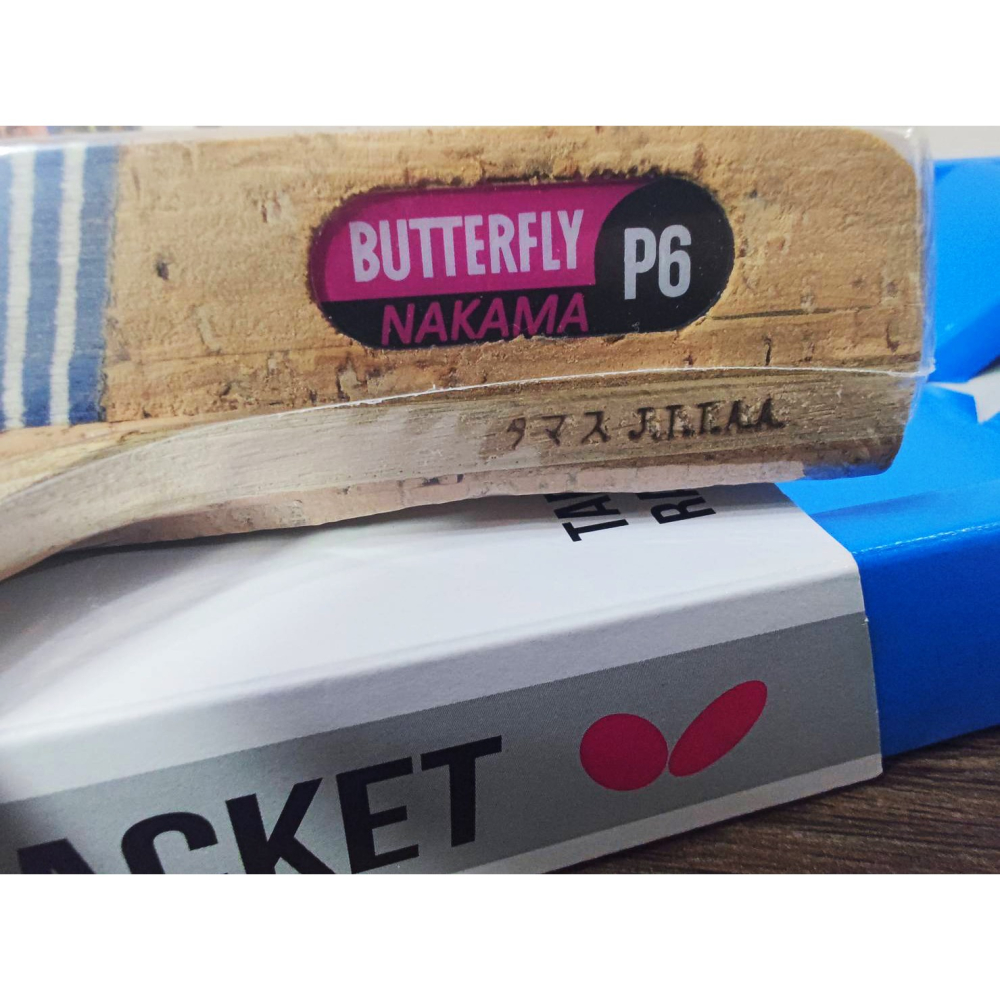 顏同學 顏選桌球 Butterfly 蝴蝶牌 NAKAMA P-6 直板日直 貼皮 桌球拍正手板 搭配 FLEXTRA-細節圖4