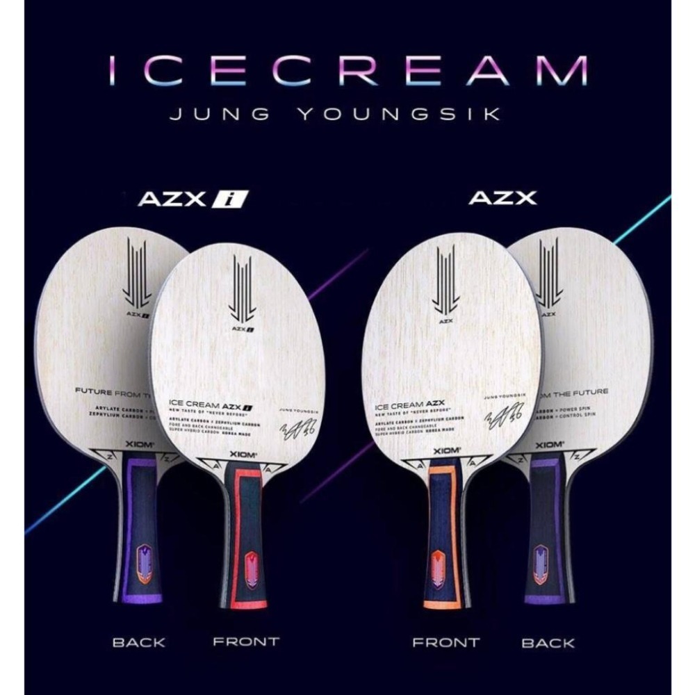 顏同學 顏選桌球 XIOM ICE CREAM AZX i 冰淇淋 桌球拍 乒乓球拍 ALC+ZLC 鄭榮植 雙面異質-細節圖9