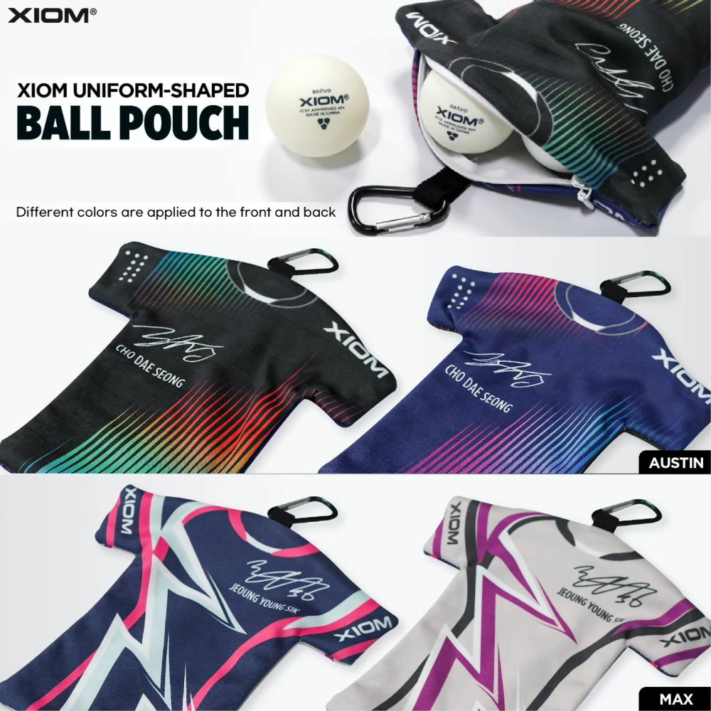 顏同學 顏選桌球 限量發售 XIOM BALL POUCH 桌球 乒乓球 置球袋 置球 多功能 掛鉤 鑰匙 吊飾 簽名-細節圖11