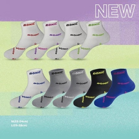 顏同學 顏選桌球 DONIC 桌球襪 字樣襪子 運動襪 支撐 穩定 台灣製 厚底 毛巾布 吸震 緩衝 後跟設計緊密包裹-細節圖7