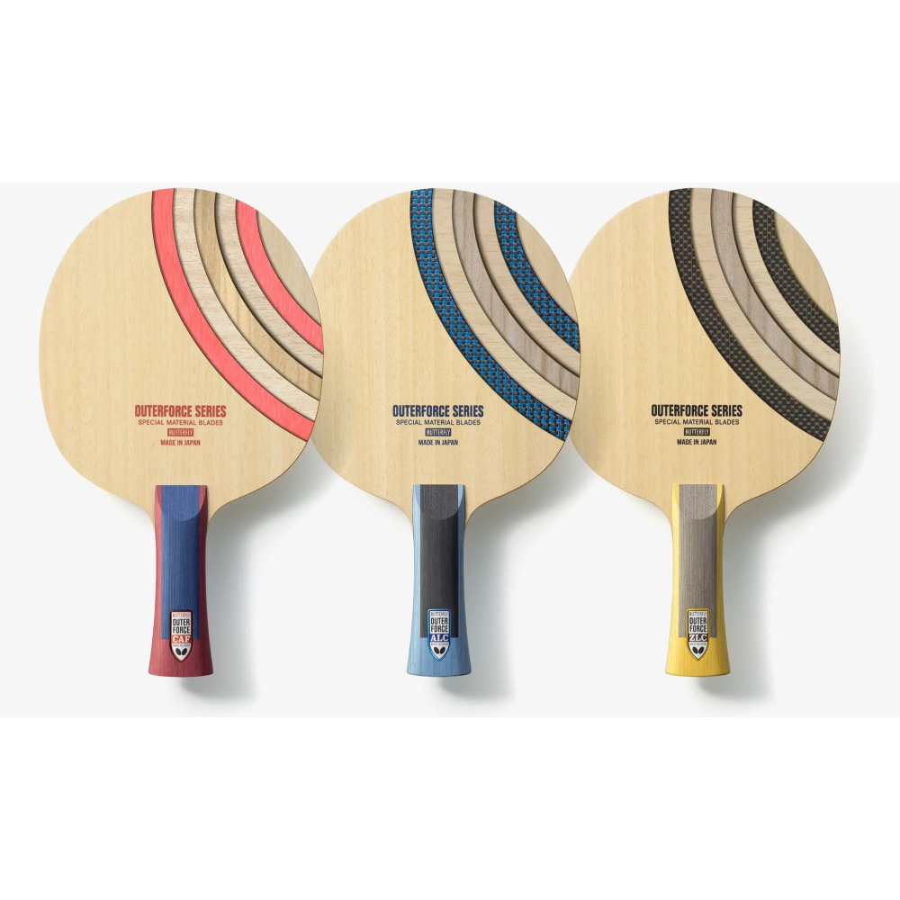 顏同學 顏選桌球 Butterfly 蝴蝶牌 OUTERFORCE ALC ZLC CAF 外力系列 碳纖維 桌球拍-細節圖5