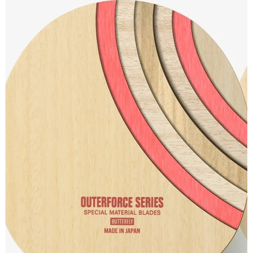 顏同學 顏選桌球 Butterfly 蝴蝶牌 OUTERFORCE ALC ZLC CAF 外力系列 碳纖維 桌球拍-規格圖7
