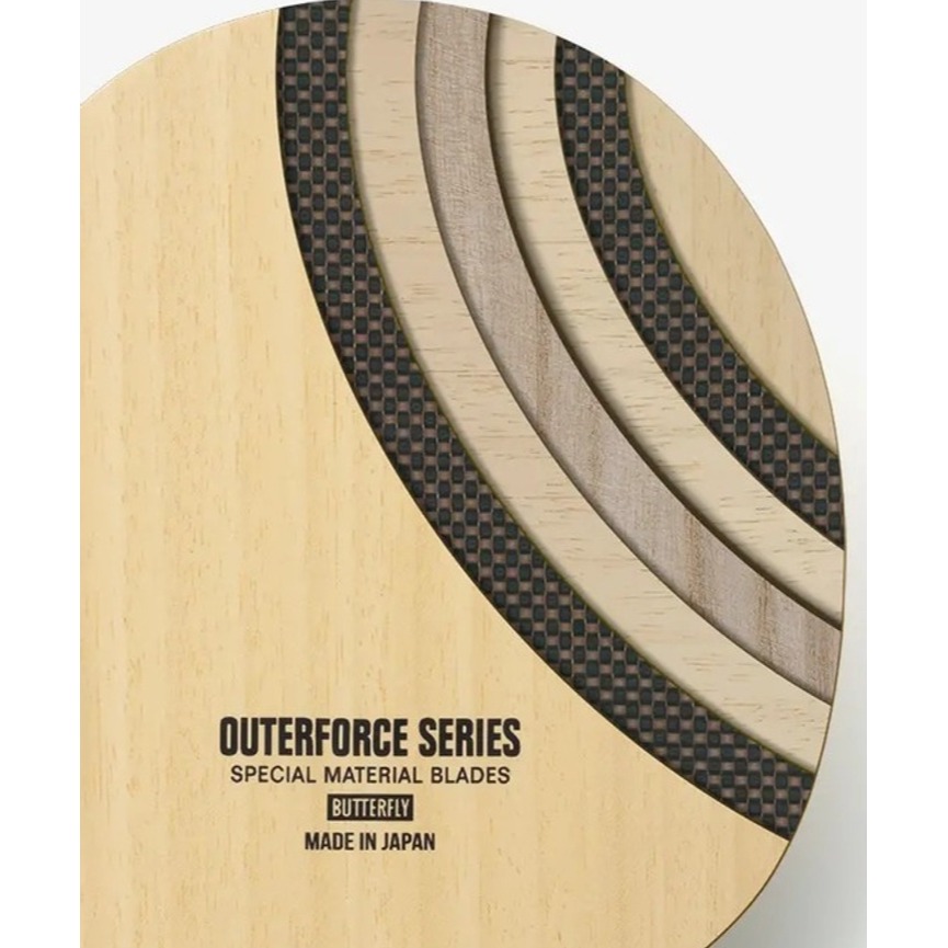 顏同學 顏選桌球 Butterfly 蝴蝶牌 OUTERFORCE ALC ZLC CAF 外力系列 碳纖維 桌球拍-規格圖7