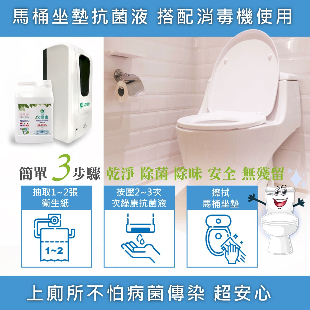 【次綠康】馬桶坐墊除菌液4000ml(公司正貨台灣製)-細節圖6