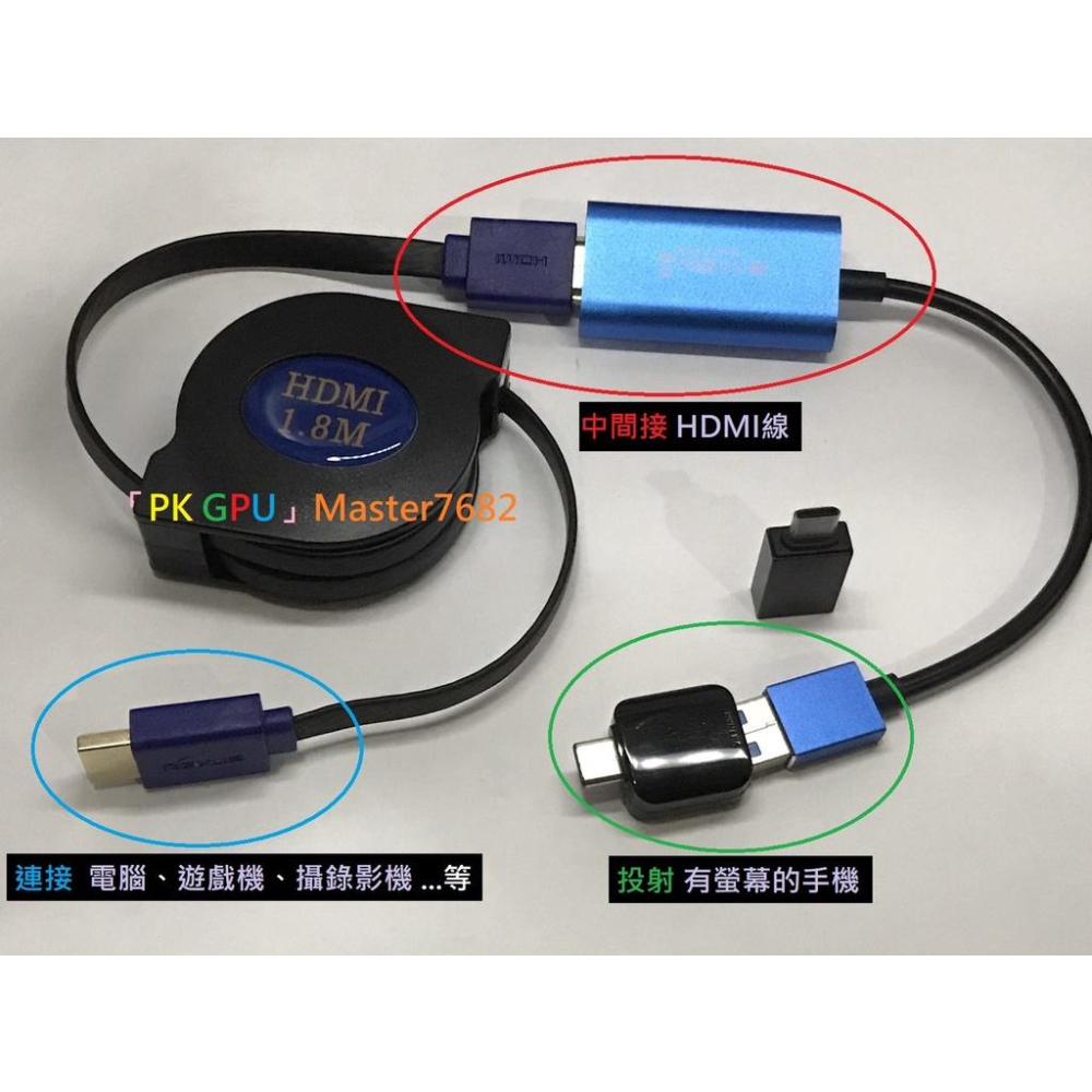 「PK GPU」Hdmi 投射畫面於 手機 平板 USB TypeC 🚀極速出貨 免運🚚⚡️🥇蝦幣 (視訊 影音擷取卡-細節圖4