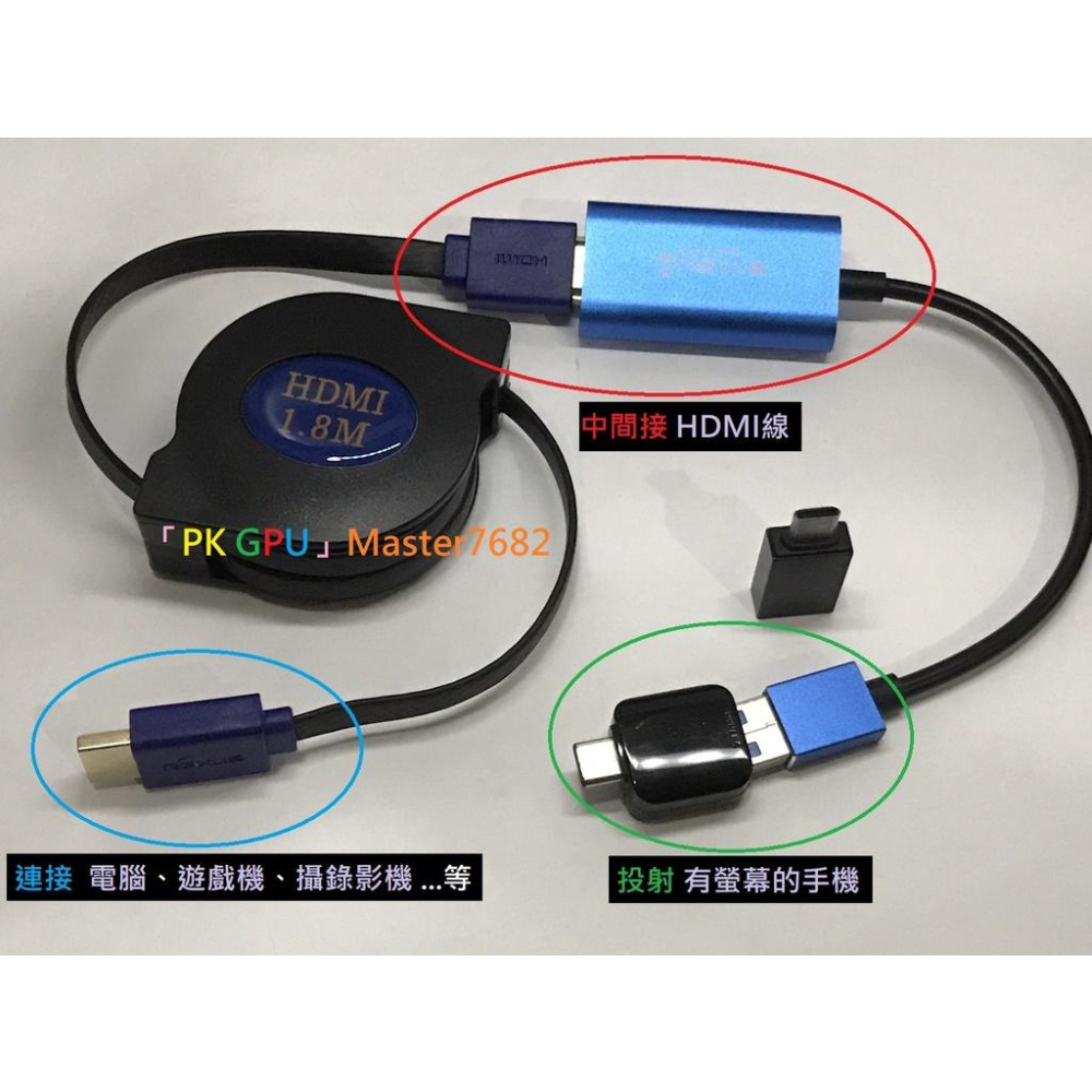 「PK GPU」 1.8M 伸縮 HDMI線🥇蝦幣+免運🚚 ⚡️快速出貨🚀 (1.8公尺 伸縮 便攜 Hdmi)-細節圖4