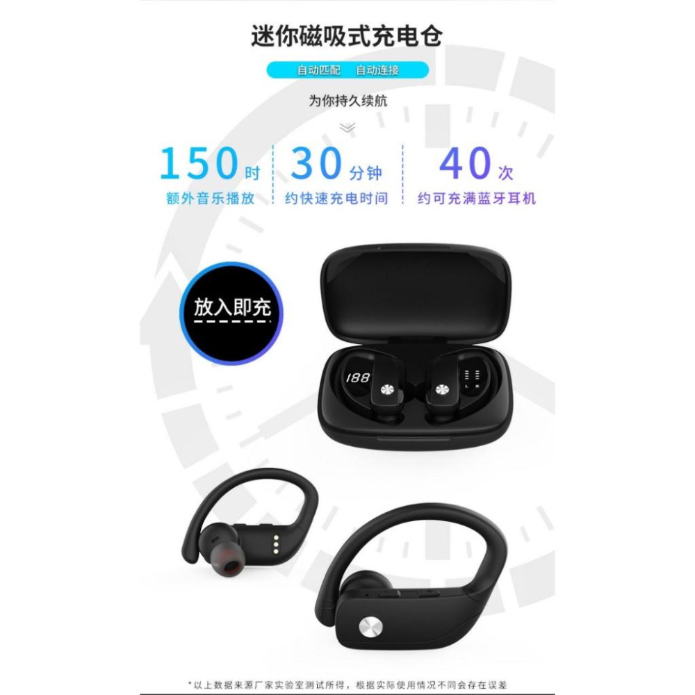 「PK GPU」 TWS T16 耳掛式 耳機 超長待機 音質好 ( 掛耳 入耳-細節圖7