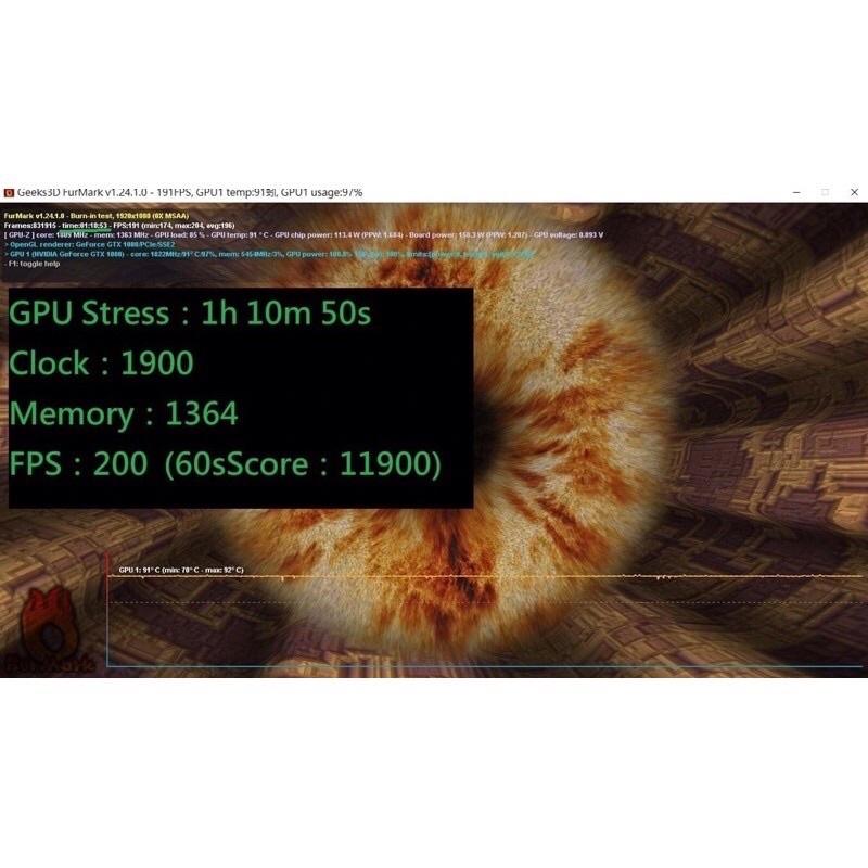 「顯示卡」「PK GPU」 MSI GTX 1080 -8G 盒裝 紅龍卡 （10代卡皇 1080）-細節圖7